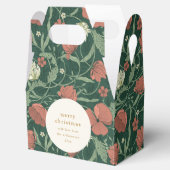  Groen Rood Bloemen Custom Merry Christmas Bedankdoosjes (Geopend)