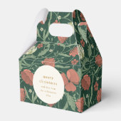  Groen Rood Bloemen Custom Merry Christmas Bedankdoosjes (Voorkant Zijde)