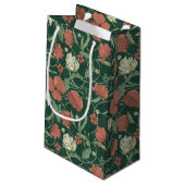  Groen Rood Bloemen Custom Merry Christmas Klein Cadeauzakje (Achterkant Gekanteld)