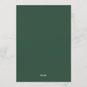 Groen rood bloemendekoratie kerst kaart (Achterkant)
