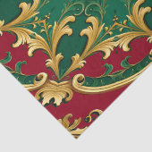 Groen rood decoratief vakantieweefsel papier (Detail)