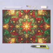 Groen Rood Decoratieverpakkingsweefsel voor Feestd Tissuepapier (Craft)