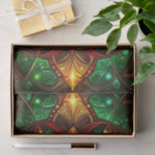 Groen Rood Decoratieverpakkingsweefsel voor Feestd Tissuepapier (Geschenk)