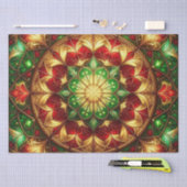 Groen Rood Decoratieverpakkingsweefsel voor Feestd Tissuepapier (Craft)