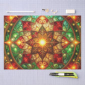 Groen Rood Decoratieverpakkingsweefsel voor Feestd Tissuepapier (Craft)