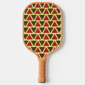 Groen Rood Driehoek Geometrisch Patroon Gepersonal Pickleball Paddle (Achterkant)
