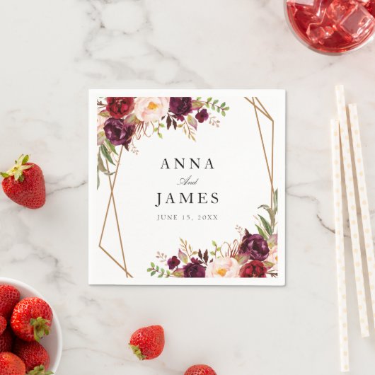 groen rood en bloesem servet (Insitu)