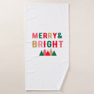 Groen rood en bruin vet typografie badhanddoek