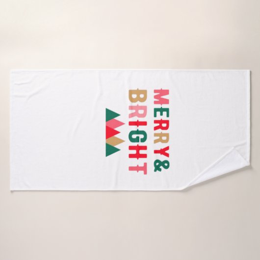 Groen rood en bruin vet typografie badhanddoek (Badhanddoek)