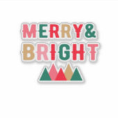 Groen rood en bruin vet typografie sticker (Voorkant)