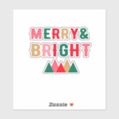 Groen rood en bruin vet typografie sticker (Vel)