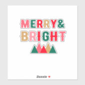 Groen rood en bruin vet typografie sticker (Vel)