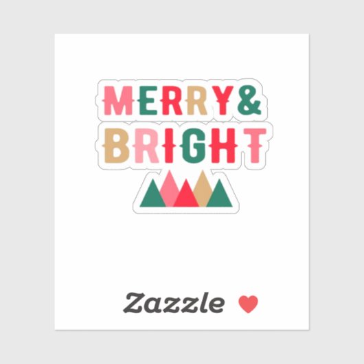 Groen rood en bruin vet typografie sticker (Vel)