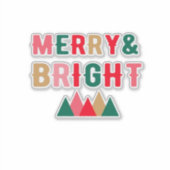 Groen rood en bruin vet typografie sticker (Voorkant)