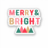 Groen rood en bruin vet typografie sticker (Voorkant)