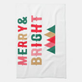 Groen rood en bruin vet typografie theedoek (Verticaal)