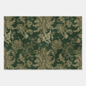 Groen, rood en goudpleister inpakpapier vel (Voorkant 3)