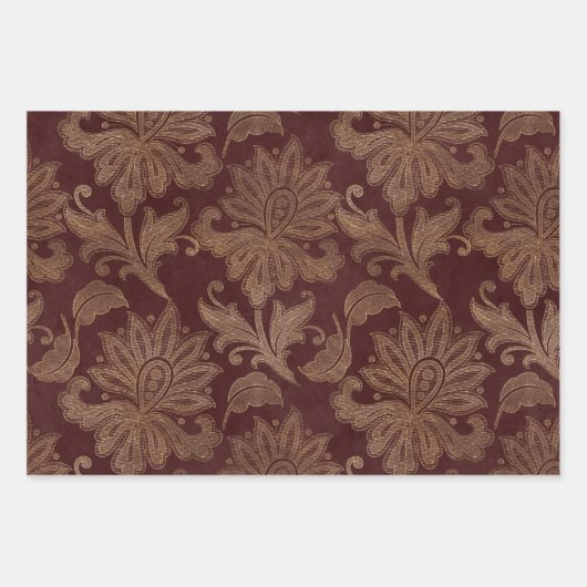 Groen, rood en goudpleister inpakpapier vel (Voorkant 2)