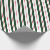 Groen Rood en Wit diagonaal Slijpsnoer Cadeaupapier (Hoek)