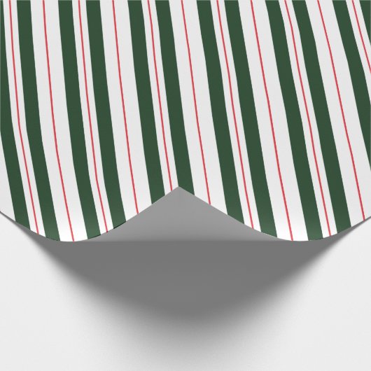 Groen Rood en Wit diagonaal Slijpsnoer Cadeaupapier (Hoek)
