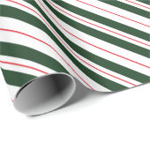 Groen Rood en Wit diagonaal Slijpsnoer Cadeaupapier (Rol Hoek)