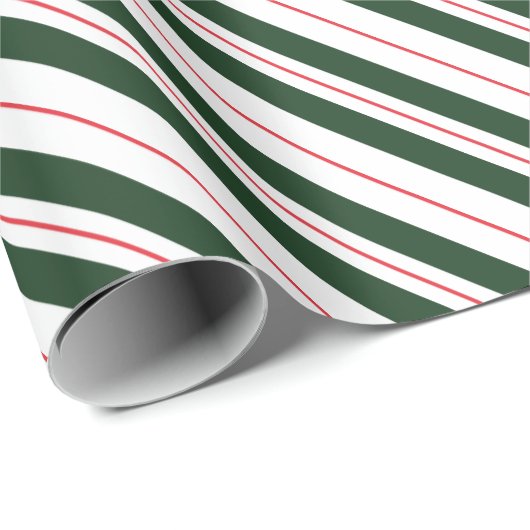 Groen Rood en Wit diagonaal Slijpsnoer Cadeaupapier (Rol Hoek)