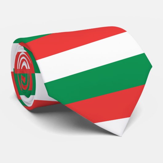 Groen, rood en wit Stropdas (Opgerold)