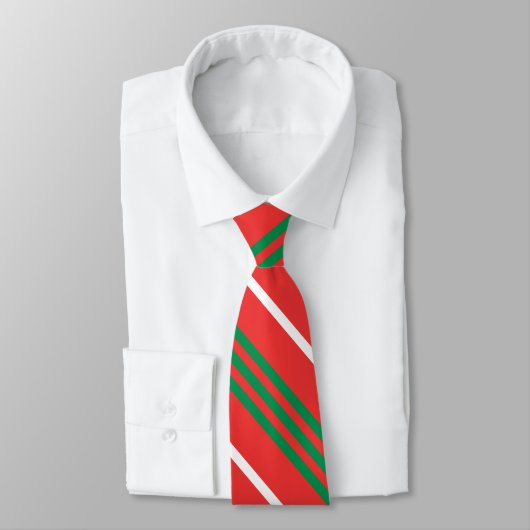 Groen, rood en wit Stropdas (Gebonden)