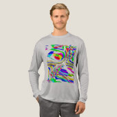 Groen Rood Geel Blauw Confetti Art Abstract Tri-Blend Shirt (Voorkant)