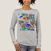Groen Rood Geel Blauw Confetti Art Abstract Tri-Blend Shirt (Voorkant)