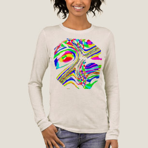 Groen Rood Geel Blauw Confetti Circulair Abstract Tri-Blend Shirt