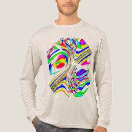 Groen Rood Geel Blauw Confetti Circulair Abstract Tri-Blend Shirt