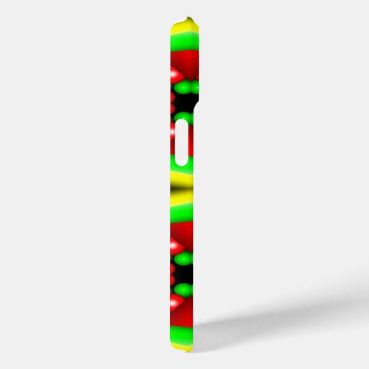 Groen Rood Geel Bubbels en Strepen Abstracte Kunst Case-Mate iPhone Case (Achterkant / Rechts)