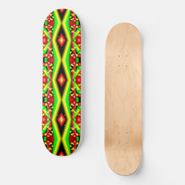 Groen Rood Geel Bubbels en Strepen Abstracte Kunst Persoonlijk Skateboard