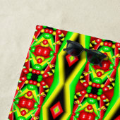 Groen Rood Geel Bubbels en Strepen Abstracte Kunst Strandlaken (In situ)