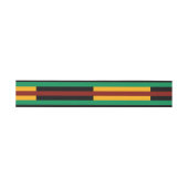 Groen Rood Geel Kente Stripes Huwelijksuitnodiging Uitnodigingen Wikkel (Vlak)