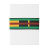 Groen Rood Geel Kente Stripes Huwelijksuitnodiging Uitnodigingen Wikkel (Achterkant Voorbeeld)