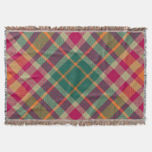 Groen Rood Geel Schotse Tartan Plaid Deken