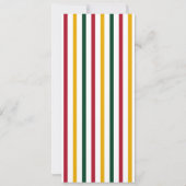 Groen, rood, geel sportteam Ticket Birthday Party Kaart (Achterkant)