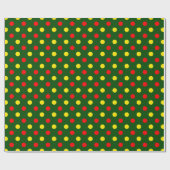 Groen Rood Geel Stippen Design Cadeaupapier (Vlak)