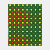 Groen Rood Geel Stippen Design Fleece Deken (Voorkant)