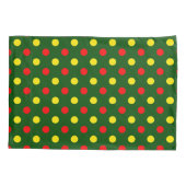 Groen Rood Geel Stippen Design  Kussensloop (Achterkant)