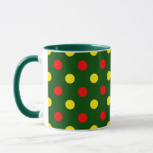 Groen Rood Geel Stippen Design  Mok (Links)