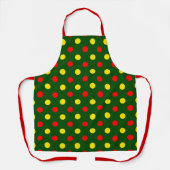 Groen Rood Geel Stippen Design Schort (Voorkant)