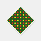 Groen Rood Geel Stippen Design Servet (Hoek)