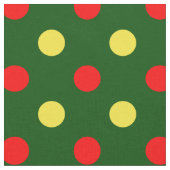 Groen Rood Geel Stippen Design  Stof (Close Up)
