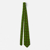 Groen Rood Geel Stippen Design  Stropdas (Achterkant)