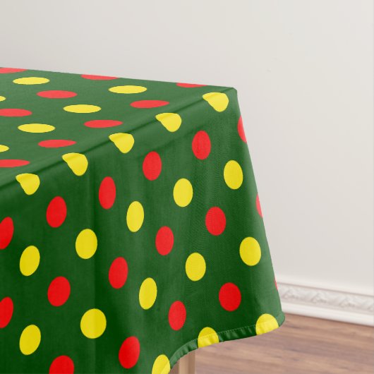Groen Rood Geel Stippen Design  Tafelkleed (Voorbeeld)