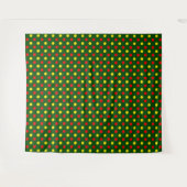 Groen Rood Geel Stippen Design Wandkleed (Voorkant (horizontaal))