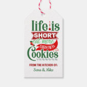 Groen Rood Gepersonaliseerde Zelfgemaakte Cookies Cadeaulabel (Voorkant)